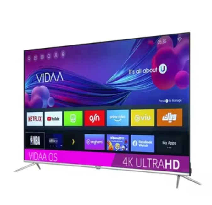 WISDOM 55 INCH 4K SMART ANDROID 14 BLUETOOTH UHD LED FRAMELESS TV WITH SMART REMOTE