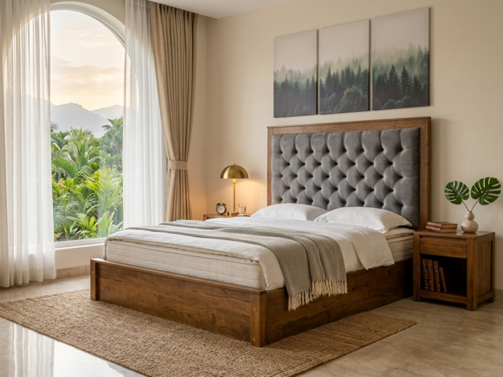 6x4 TEAK WOOD BOX BED