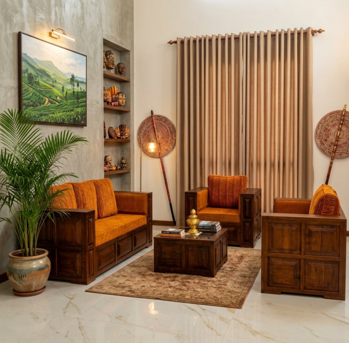 TEAK WOOD SOFA SET